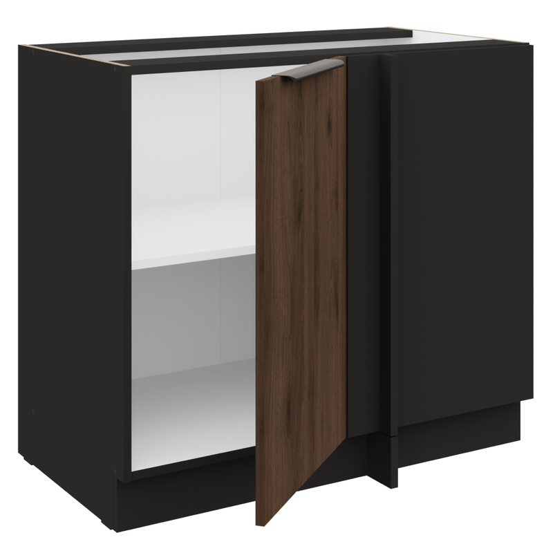 Casa si Gradina - Mobilier - Comode si corpuri - Corpuri bucatarie - Dulap inferior, nuc okapi/negru, MENZO 105 ND 1F BB - Infinity.ro