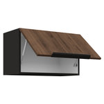 Casa si Gradina - Mobilier - Comode si corpuri - Corpuri bucatarie - Dulap superior, nuc okapi/negru, MENZO 60 GU-36 1F - Infinity.ro