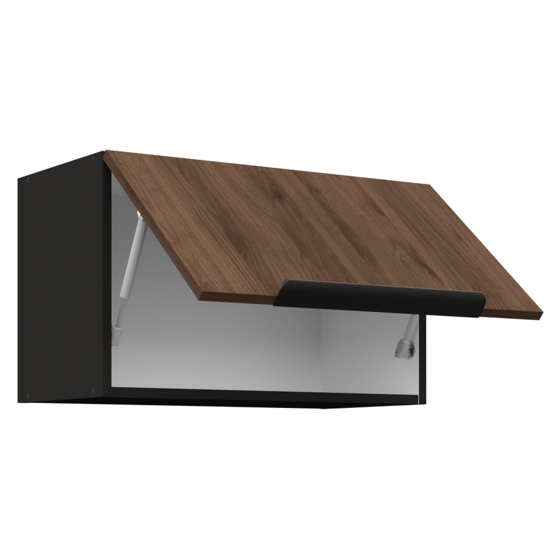 Casa si Gradina - Mobilier - Comode si corpuri - Corpuri bucatarie - Dulap superior, nuc okapi/negru, MENZO 60 GU-36 1F - Infinity.ro