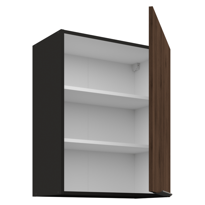 Casa si Gradina - Mobilier - Comode si corpuri - Corpuri bucatarie - Dulap superior, nuc okapi/negru, MENZO 60 G-72 1F - Infinity.ro