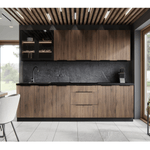Casa si Gradina - Mobilier - Comode si corpuri - Corpuri bucatarie - Dulap superior, nuc okapi/negru, MENZO 80 G-90 2F - Infinity.ro