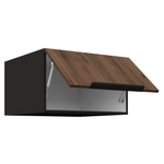Casa si Gradina - Mobilier - Comode si corpuri - Corpuri bucatarie - Dulap superior, nuc okapi/negru, MENZO 60 NAGU-36 1F - Infinity.ro
