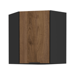 Casa si Gradina - Mobilier - Comode si corpuri - Corpuri bucatarie - Dulap de colt superior, nuc okapi/negru, MENZO 60x60 GN-72 1F - Infinity.ro