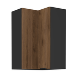 Casa si Gradina - Mobilier - Comode si corpuri - Corpuri bucatarie - Dulap de colt superior, nuc okapi/negru, MENZO 60x60 GN-90 2F - Infinity.ro