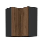 Casa si Gradina - Mobilier - Comode si corpuri - Corpuri bucatarie - Dulap de colt superior, nuc okapi/negru, MENZO 60x60 GN-72 2F - Infinity.ro