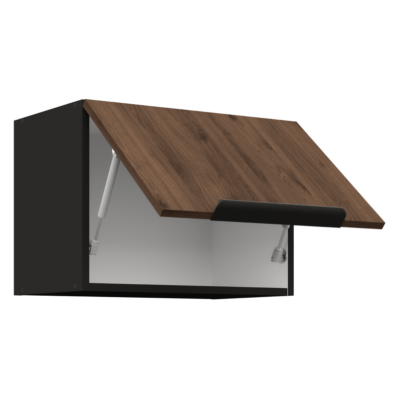 Casa si Gradina - Mobilier - Comode si corpuri - Corpuri bucatarie - Dulap superior, nuc okapi/negru, MENZO 50 GU-36 1F - Infinity.ro