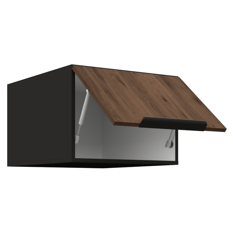 Casa si Gradina - Mobilier - Comode si corpuri - Corpuri bucatarie - Dulap superior, nuc okapi/negru, MENZO 50 NAGU-36 1F - Infinity.ro