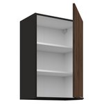 Casa si Gradina - Mobilier - Comode si corpuri - Corpuri bucatarie - Dulap superior, nuc okapi/negru, MENZO 50 G-72 1F - Infinity.ro