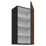 Casa si Gradina - Mobilier - Comode si corpuri - Corpuri bucatarie - Dulap superior, nuc okapi/negru, MENZO 50 G-90 1F - Infinity.ro