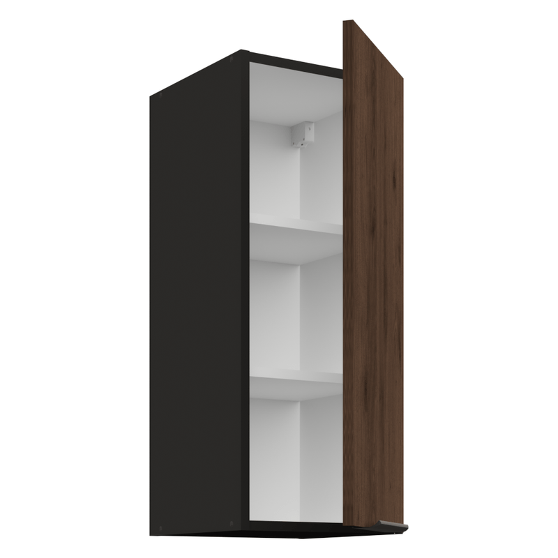 Casa si Gradina - Mobilier - Comode si corpuri - Corpuri bucatarie - Dulap superior, nuc okapi/negru, MENZO 30 G-72 1F - Infinity.ro