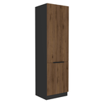 Casa si Gradina - Mobilier - Comode si corpuri - Corpuri bucatarie - Dulap pentru frigider incorporabil, nuc okapi/negru, MENZO 60 LO-210 2F - Infinity.ro