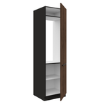 Casa si Gradina - Mobilier - Comode si corpuri - Corpuri bucatarie - Dulap pentru frigider incorporabil, nuc okapi/negru, MENZO 60 LO-210 2F - Infinity.ro