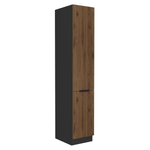 Casa si Gradina - Mobilier - Comode si corpuri - Corpuri bucatarie - Dulap inalt, nuc okapi/negru, MENZO 40 DK-210 2F - Infinity.ro