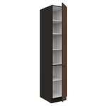 Casa si Gradina - Mobilier - Comode si corpuri - Corpuri bucatarie - Dulap inalt, nuc okapi/negru, MENZO 40 DK-210 2F - Infinity.ro