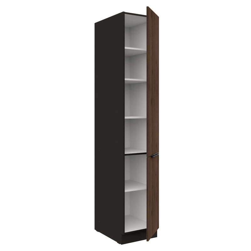 Casa si Gradina - Mobilier - Comode si corpuri - Corpuri bucatarie - Dulap inalt, nuc okapi/negru, MENZO 40 DK-210 2F - Infinity.ro