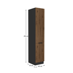 Casa si Gradina - Mobilier - Comode si corpuri - Corpuri bucatarie - Dulap inalt, nuc okapi/negru, MENZO 40 DK-210 2F - Infinity.ro