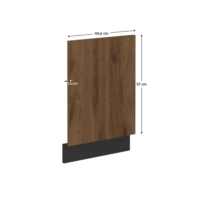 Casa si Gradina - Mobilier - Comode si corpuri - Corpuri bucatarie - Usa pentru masina de spalat vase, nuc okapi/negru, MENZO ZM 570x446 - Infinity.ro