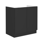 Casa si Gradina - Mobilier - Comode si corpuri - Corpuri bucatarie - Dulap de chiuveta, negru, SIBER 80 ZL 2F BB - Infinity.ro
