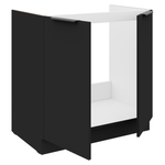 Casa si Gradina - Mobilier - Comode si corpuri - Corpuri bucatarie - Dulap de chiuveta, negru, SIBER 80 ZL 2F BB - Infinity.ro