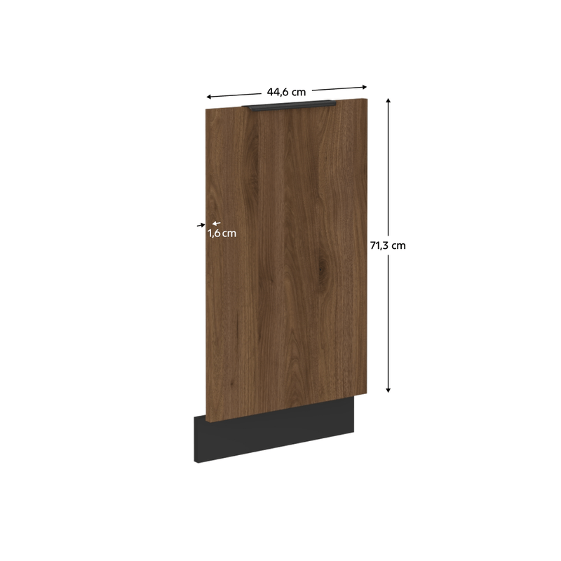 Casa si Gradina - Mobilier - Comode si corpuri - Corpuri bucatarie - Usa pentru masina de spalat vase, nuc okapi/negru, MENZO ZM 713x446 - Infinity.ro