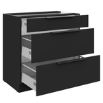 Casa si Gradina - Mobilier - Comode si corpuri - Corpuri bucatarie - Dulap inferior, negru, SIBER 80 D 3S BB - Infinity.ro