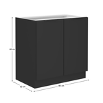 Casa si Gradina - Mobilier - Comode si corpuri - Corpuri bucatarie - Dulap inferior, negru, SIBER 80 D 2F BB - Infinity.ro