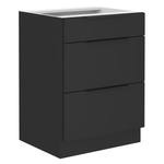 Casa si Gradina - Mobilier - Comode si corpuri - Corpuri bucatarie - Dulap inferior, negru, SIBER 60 D 3S BB - Infinity.ro