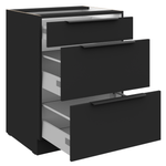 Casa si Gradina - Mobilier - Comode si corpuri - Corpuri bucatarie - Dulap inferior, negru, SIBER 60 D 3S BB - Infinity.ro