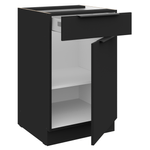 Casa si Gradina - Mobilier - Comode si corpuri - Corpuri bucatarie - Dulap inferior, negru, SIBER 50 D 1F 1S BB - Infinity.ro