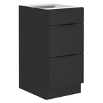 Casa si Gradina - Mobilier - Comode si corpuri - Corpuri bucatarie - Dulap inferior, negru, SIBER 40 D 3S BB - Infinity.ro