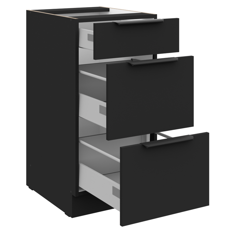 Casa si Gradina - Mobilier - Comode si corpuri - Corpuri bucatarie - Dulap inferior, negru, SIBER 40 D 3S BB - Infinity.ro