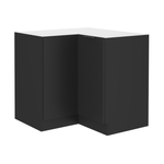 Casa si Gradina - Mobilier - Comode si corpuri - Corpuri bucatarie - Dulap de colt inferior, negru, SIBER 90x90 DN 2F BB - Infinity.ro
