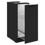 Casa si Gradina - Mobilier - Comode si corpuri - Corpuri bucatarie - Dulap inferior cu cos extensibil, negru, SIBER 30 D CARGO BB - Infinity.ro
