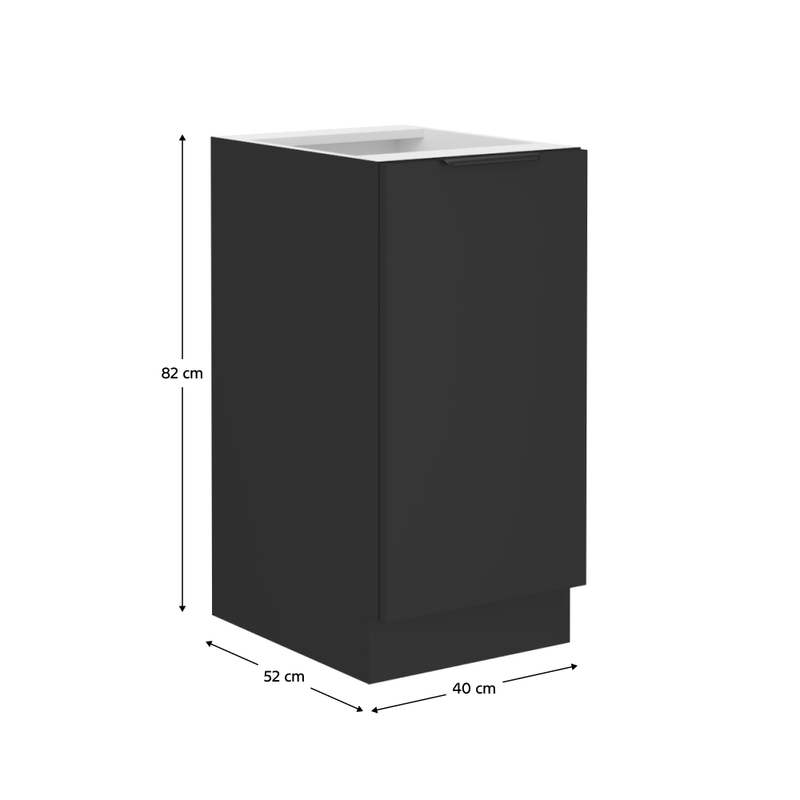Casa si Gradina - Mobilier - Comode si corpuri - Corpuri bucatarie - Dulap inferior, negru, SIBER 40 D 1F BB - Infinity.ro