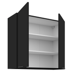 Casa si Gradina - Mobilier - Comode si corpuri - Corpuri bucatarie - Dulap de sus, negru, SIBER 80 G-72 2F - Infinity.ro
