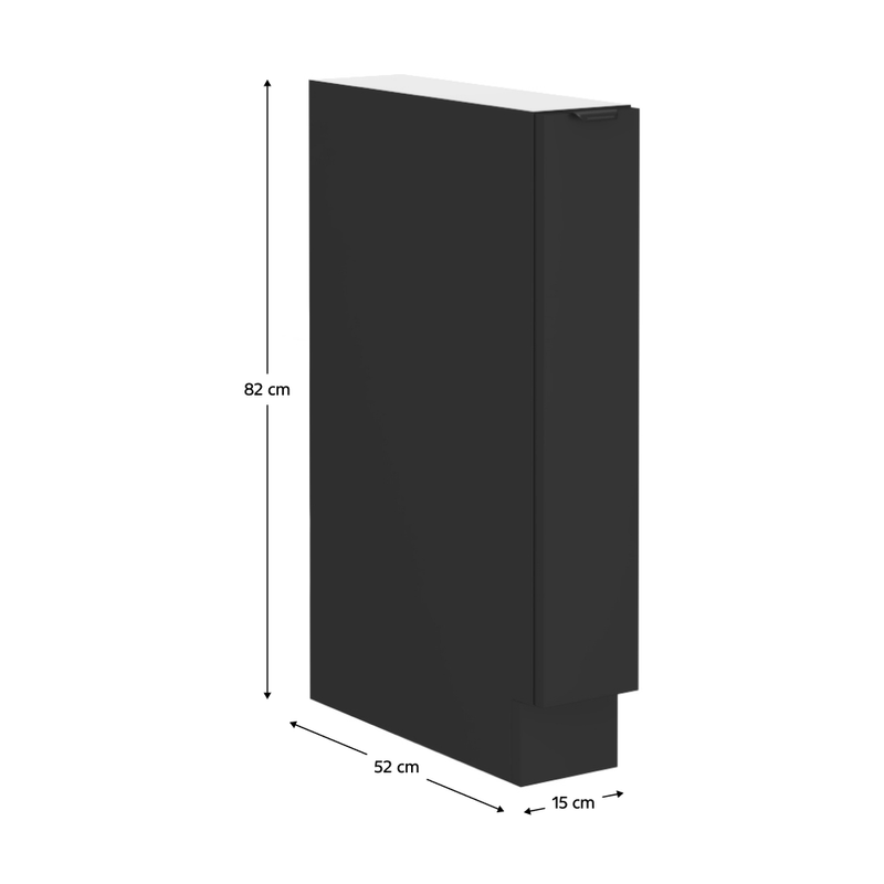 Casa si Gradina - Mobilier - Comode si corpuri - Corpuri bucatarie - Dulap inferior cu cos extensibil, negru, SIBER 15 D CARGO BB - Infinity.ro