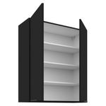 Casa si Gradina - Mobilier - Comode si corpuri - Corpuri bucatarie - Dulap de sus, negru, SIBER 80 G-90 2F - Infinity.ro