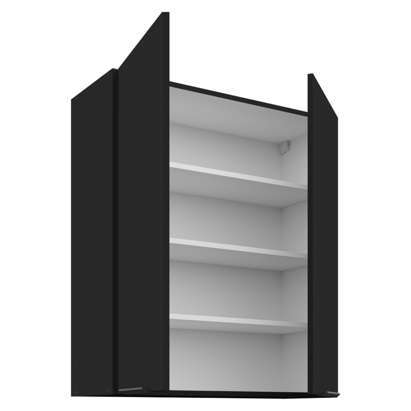 Casa si Gradina - Mobilier - Comode si corpuri - Corpuri bucatarie - Dulap de sus, negru, SIBER 80 G-90 2F - Infinity.ro