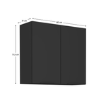 Casa si Gradina - Mobilier - Comode si corpuri - Corpuri bucatarie - Dulap de sus, negru, SIBER 80 G-72 2F - Infinity.ro