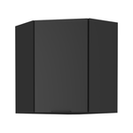 Casa si Gradina - Mobilier - Comode si corpuri - Corpuri bucatarie - Dulap de colt superior, negru, SIBER 60x60 GN-72 1F - Infinity.ro