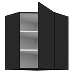 Casa si Gradina - Mobilier - Comode si corpuri - Corpuri bucatarie - Dulap de colt superior, negru, SIBER 60x60 GN-72 1F - Infinity.ro
