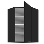 Casa si Gradina - Mobilier - Comode si corpuri - Corpuri bucatarie - Dulap de colt superior, negru, SIBER 60x60 GN-90 1F - Infinity.ro