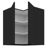 Casa si Gradina - Mobilier - Comode si corpuri - Corpuri bucatarie - Dulap de colt superior, negru, SIBER 60x60 GN-72 2F - Infinity.ro
