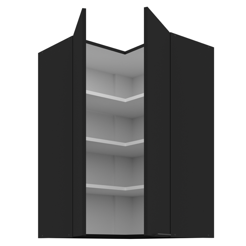 Casa si Gradina - Mobilier - Comode si corpuri - Corpuri bucatarie - Dulap de colt superior, negru, SIBER 60x60 GN-90 2F - Infinity.ro