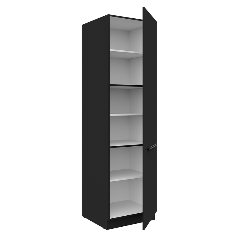 Casa si Gradina - Mobilier - Comode si corpuri - Corpuri bucatarie - Dulap inalt, negru, SIBER 60 DK-210 2F - Infinity.ro