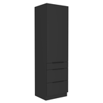 Casa si Gradina - Mobilier - Comode si corpuri - Corpuri bucatarie - Dulap inalt, negru, SIBER 60 DKS-210 3S1F - Infinity.ro