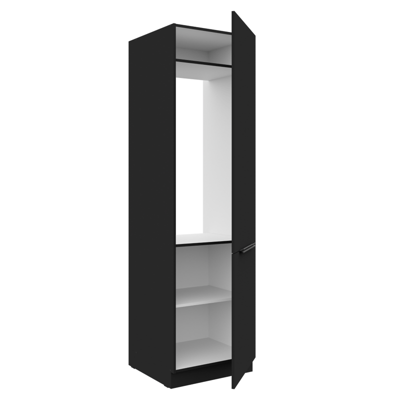 Casa si Gradina - Mobilier - Comode si corpuri - Corpuri bucatarie - Dulap pentru frigider incorporat, negru, SIBER 60 LO-210 2F - Infinity.ro