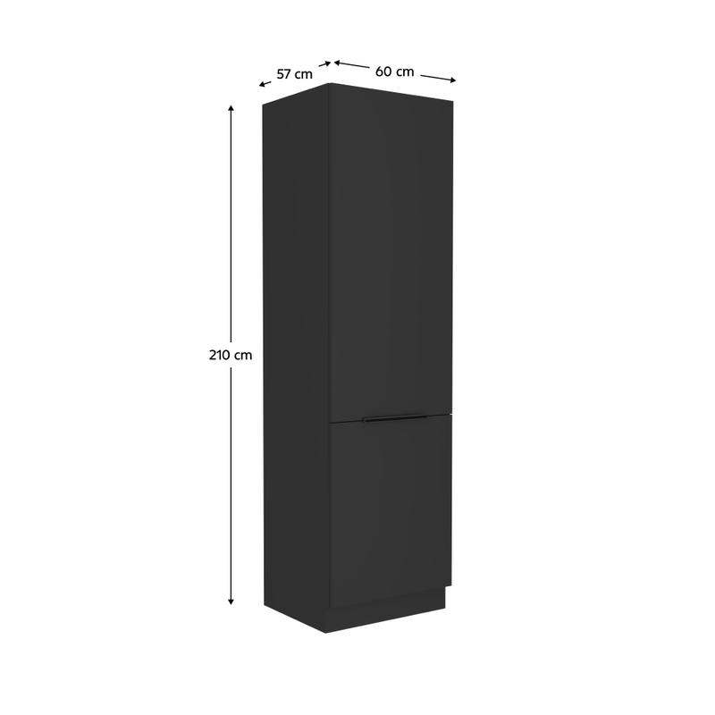 Casa si Gradina - Mobilier - Comode si corpuri - Corpuri bucatarie - Dulap inalt, negru, SIBER 60 DK-210 2F - Infinity.ro