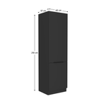 Casa si Gradina - Mobilier - Comode si corpuri - Corpuri bucatarie - Dulap pentru frigider incorporat, negru, SIBER 60 LO-210 2F - Infinity.ro