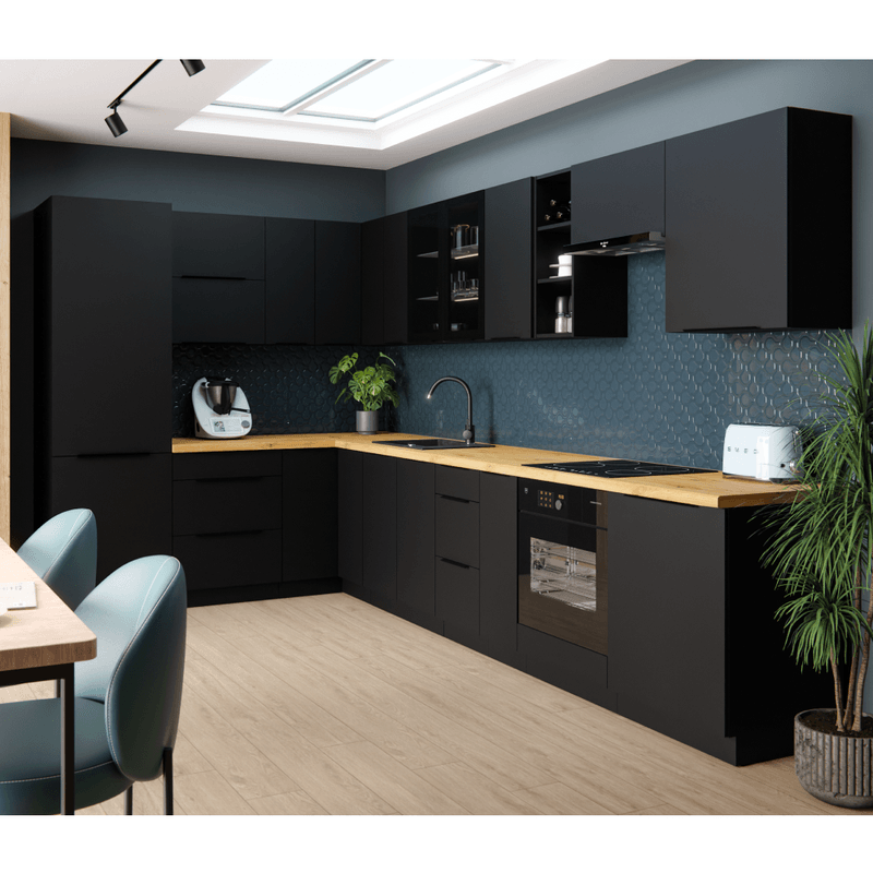 Casa si Gradina - Mobilier - Comode si corpuri - Corpuri bucatarie - Dulap inalt pentru cuptor incorporabil, negru, SIBER 60 DPS-210 3S1F - Infinity.ro